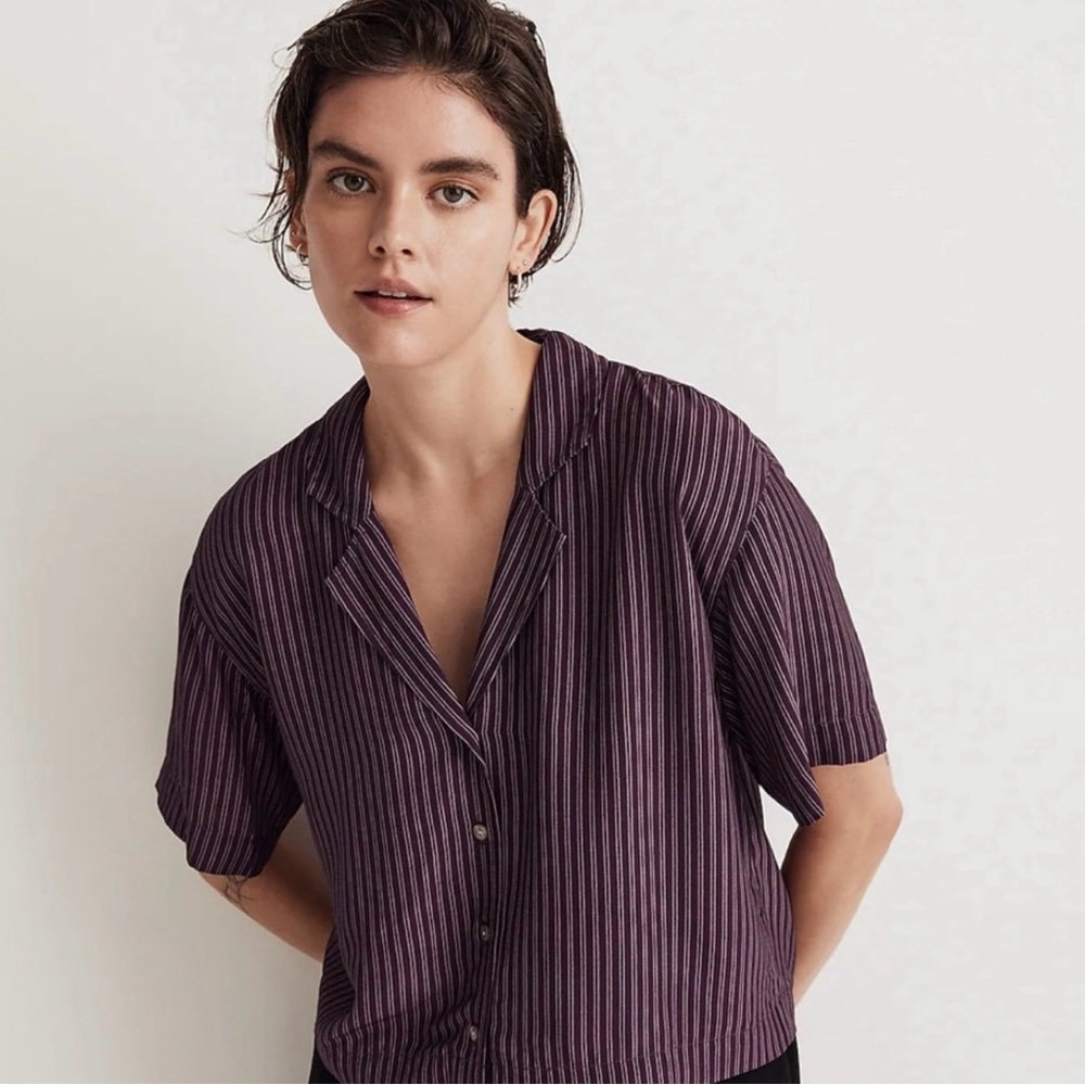 Madewell resort shirt in purple